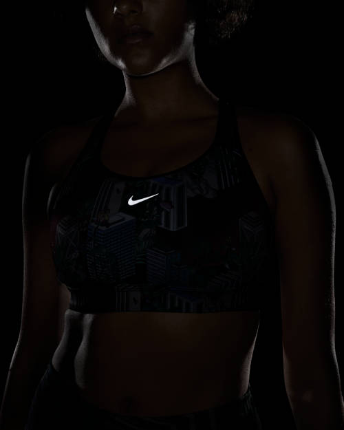 Nike Impact Women`s High-support Non-padded Printed Sports Bra CK1946-073 - Size Small