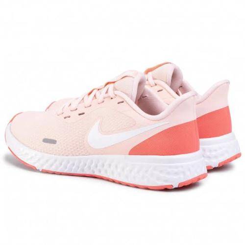 Nike Revolution 5 Women`s Running Shoe Washed Coral/Summit White-Magic Ember BQ3207-602 - Size 4