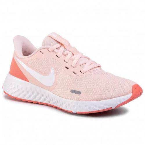 Nike Revolution 5 Women`s Running Shoe Washed Coral/Summit White-Magic Ember BQ3207-602 - Size 4