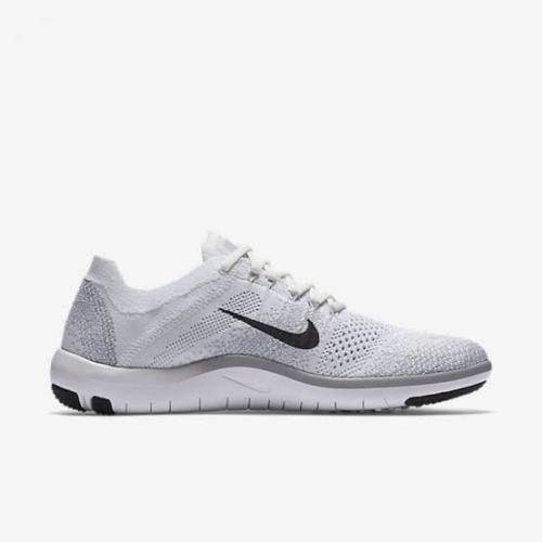 Nike Free Focus Flyknit 2 Women`s Running Shoes 880630-100 White/Wolf Grey/Black - Size 4.5