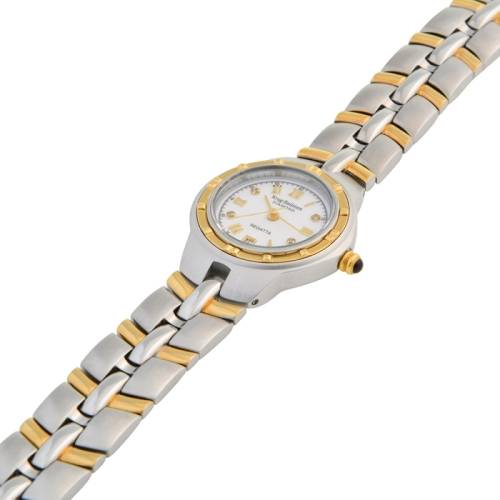 Krug Baumen Regatta 4 Diamond White Dial Two Tone Strap 2614DL