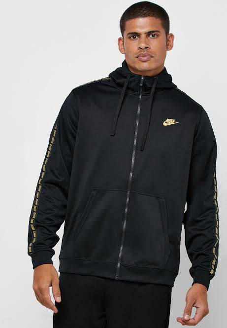 Men`s Nike NSW Repeat Hoodie Black AR4911-011 - Size Medium