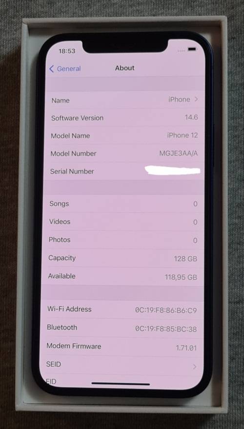 Apple iPhone 12 128GB - Blue - Mint Condition