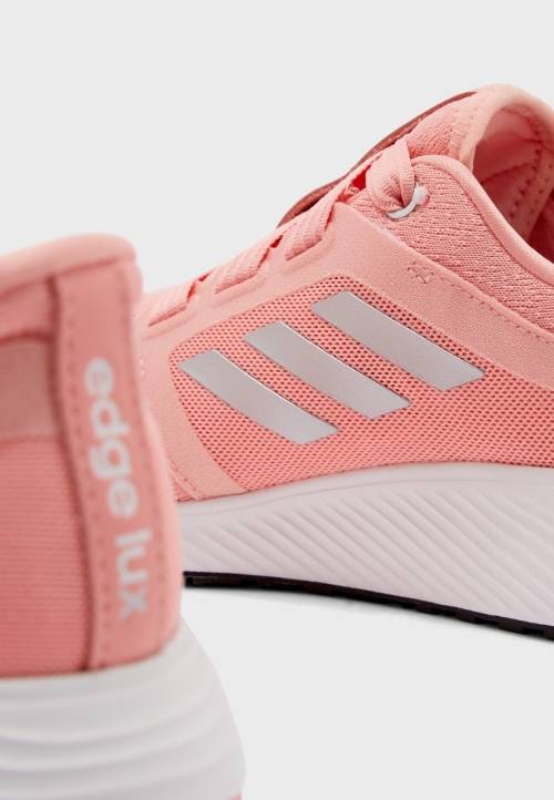 Women`s ADIDAS Edge Lux 3 Shoes Glow Pink/Silver Metallic/Cloud White EG1293 - Size 6