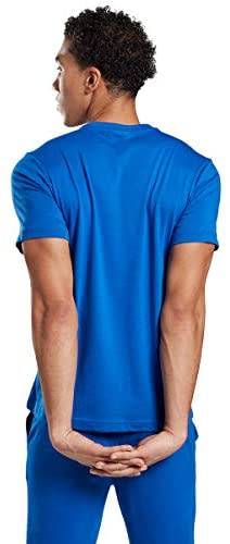 REEBOK Men`s Graphic Series Stacked Tee Humble Blue FP9144 - Size Large