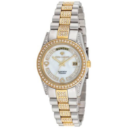 YVES CAMANI Women`s Gold Pearl Watch