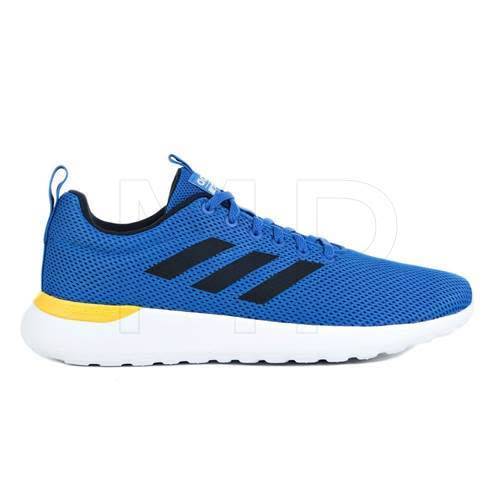 ADIDAS Men`s Lite Racer CLN Sneakers Sky Blue/Navy/ Yellow/White EG3138 - Size 12