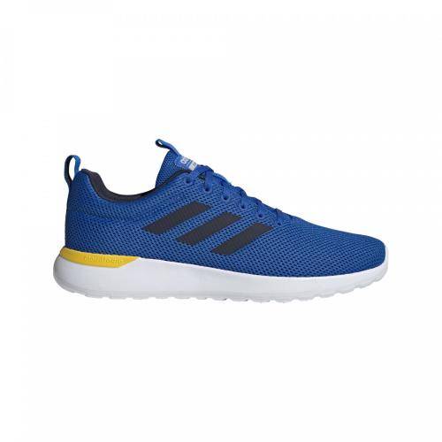 ADIDAS Men`s Lite Racer CLN Sneakers Sky Blue/Navy/ Yellow/White EG3138 - Size 12