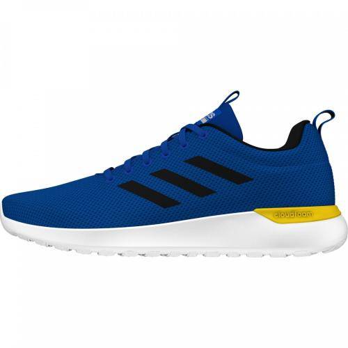 ADIDAS Men`s Lite Racer CLN Sneakers Sky Blue/Navy/ Yellow/White EG3138 - Size 12