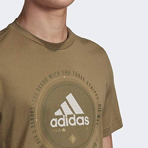 ADIDAS Men`s Universal Emblem Graphic Tee Cargo EW2871 - Size Large