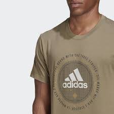 ADIDAS Men`s Universal Emblem Graphic Tee Cargo EW2871 - Size Large