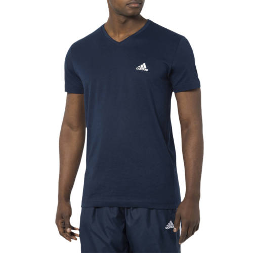 ADIDAS Men`s V-Neck Tee Collegiate Navy CL2120 - Size XXL (Double Extra Large)