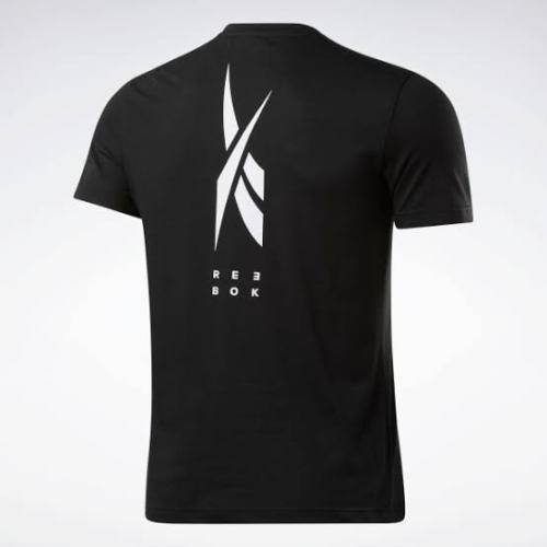 REEBOK Men`s Edgeworks Graphic Tee Black FS8563 - Size Medium