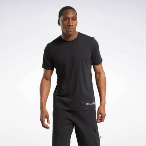 REEBOK Men`s Edgeworks Graphic Tee Black FS8563 - Size Medium