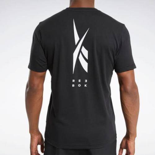 REEBOK Men`s Edgeworks Graphic Tee Black FS8563 - Size Medium