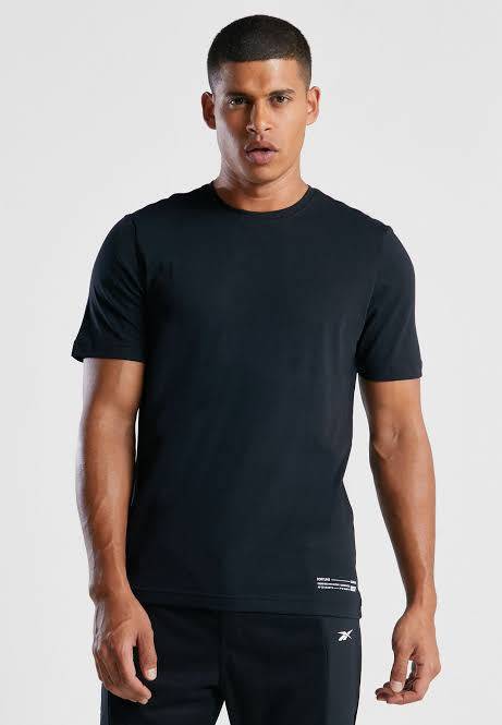 REEBOK Men`s Edgeworks Graphic Tee Black FS8563 - Size Medium