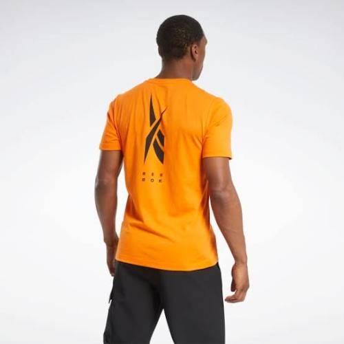 REEBOK Men`s Edgeworks Graphic Tee High Vis Orange FU2914 - Size Large