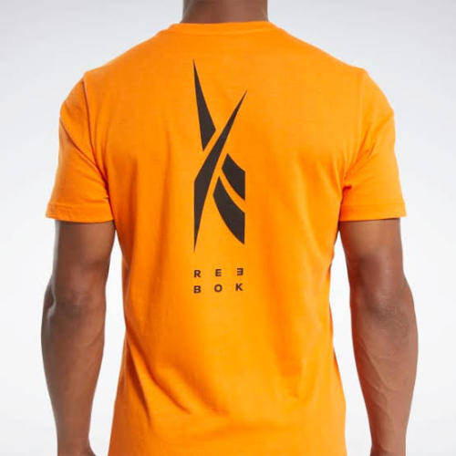 REEBOK Men`s Edgeworks Graphic Tee High Vis Orange FU2914 - Size Large