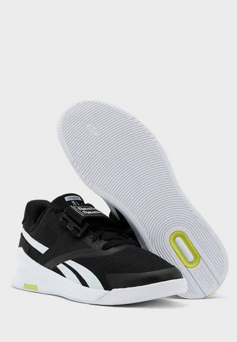 REEBOK Men`s Lifter PR II Shoes Black/White/Chartreuse FU9444 - Size 10