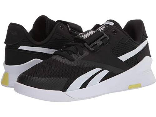 REEBOK Men`s Lifter PR II Shoes Black/White/Chartreuse FU9444 - Size 10