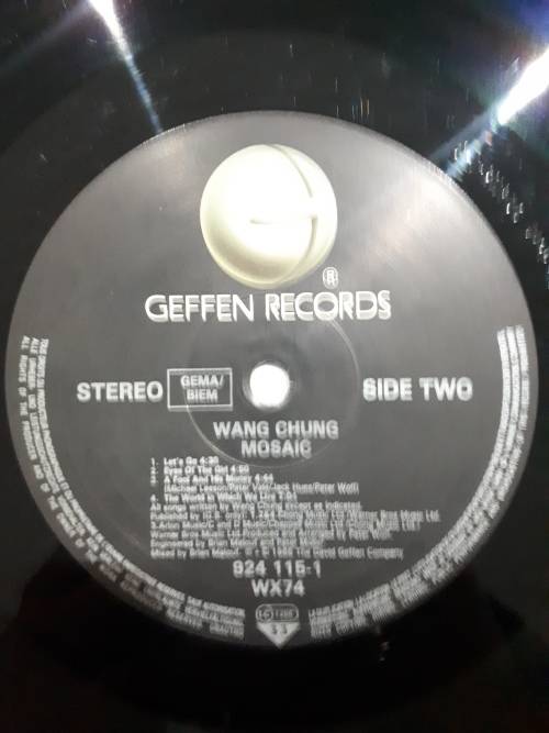 Wang Chung  Mosaic  Geffen Records  924 115-1 (VG)(G)