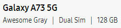 Samsung Galaxy A73 5G