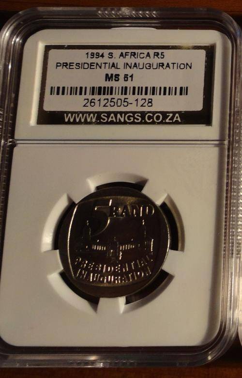 Mandela Presidential Inauguration SANGS Graded R5 MS61