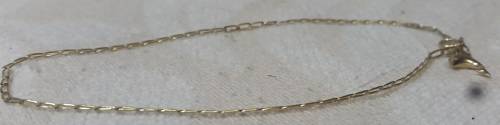 LADIES 9CT GOLD ANKLE BRACELET WITH DOLPHYN