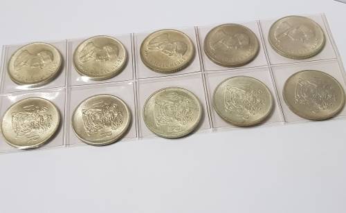 10 IN PERFECT CONDITION ONE RANDS,1969 UNCIRCULATED