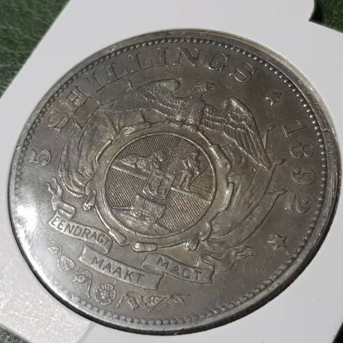 Z.A.R 5 SHILLING COIN,1892,SINGLE SHAFT
