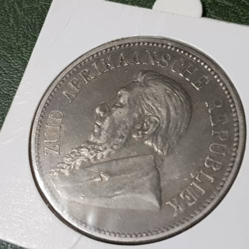 Z.A.R 5 SHILLING COIN,1892,SINGLE SHAFT