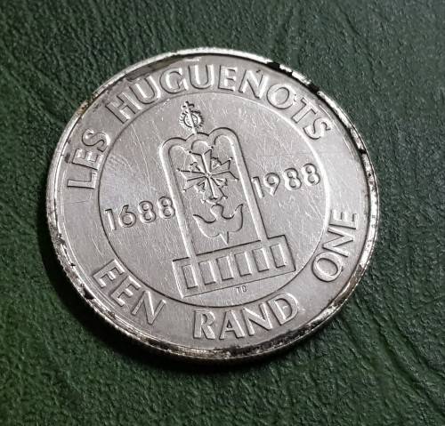 SOUTH AFRICAN ONE RAND COIN,1988