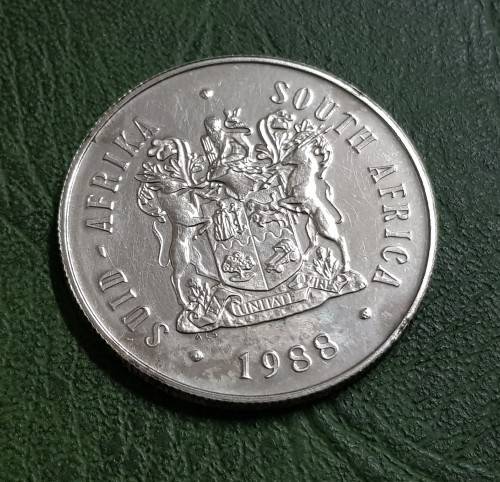 SOUTH AFRICAN ONE RAND COIN,1988