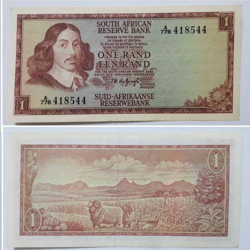SOUTH AFRICAN ONE RAND,TW DE JONGH,418544