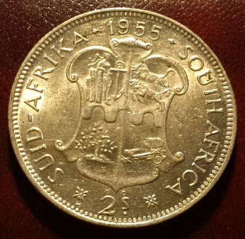 1955 2 SHILLINGS SOUTH AFRICA ** LOW R1 AUCTION **
