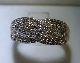 DIAMONDS ALL OVER ## STUNNING 9CT GOLD LADIES DIAMOND RING