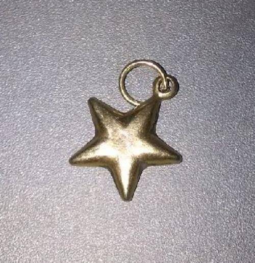 9CT GOLD STAR CHARM FOR BRACELET