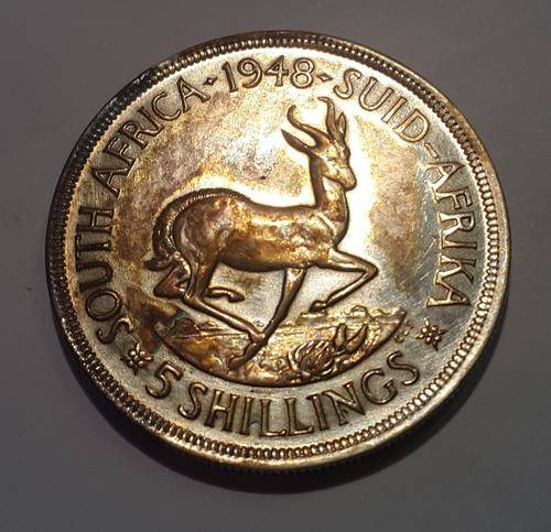 1948 SOUTH AFRICA 5 SHILLINGS - SILVER - UNION OF SOUTH AFRICA