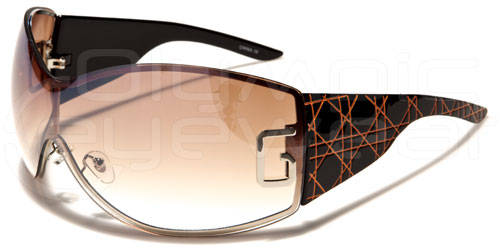 Oversized Womens DG Sunglasses Black and Orange Brand New