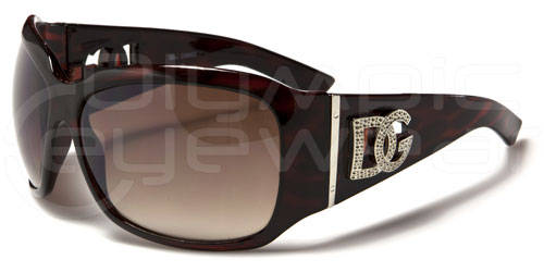 Oversized Womens DG Sunglasses Tortoise Maroon coloured-  Brand New