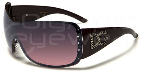 Maroon  DG Womens Rhinestone Fashion Designer Sunglasses