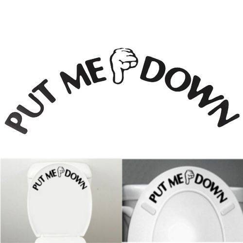 "PUT ME DOWN" Decal Funny Bathroom Toilet Seat Vinyl Sticker
