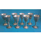 8 small silver plated goblets for bride and groom table