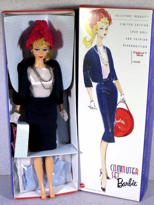 Barbie Collector Commuter Set Barbie Doll Limited Edition 1999 (Reproduction of 1959 Doll)