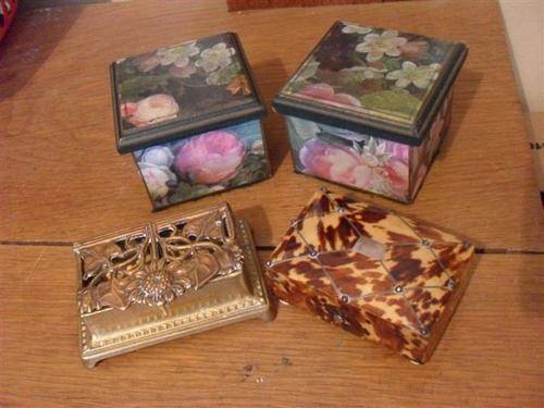 4 SWEET TRINKET/JEWELLERY BOXES