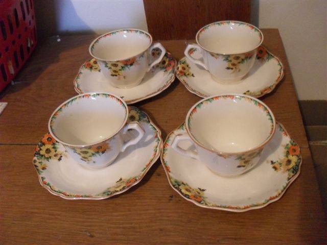 4 X VINTAGE  DUOS.....MADDOCK ENGLAND...WAVERLEY PATTERN...