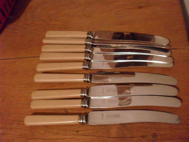 WOW 9 KNIVES...MARKED BAINES,CATTELL & CO LTD SHEFFIELD ENGLAND)