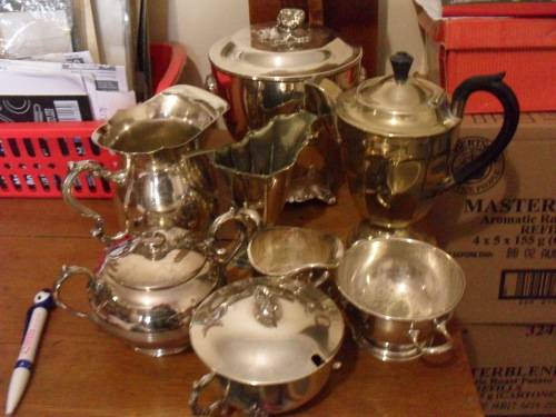 SOME LOVELY VINTAGE S/P ICE BUCKET/JUGS ETC ETC ETC