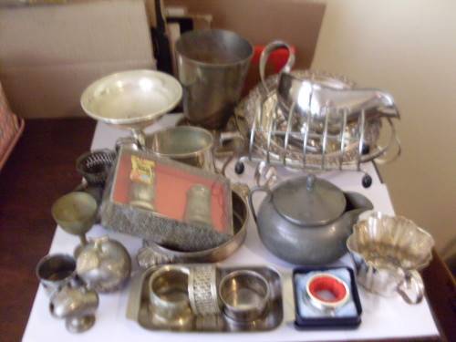 A COLLECTION OF EPNS....PEWTER....AND MORE....