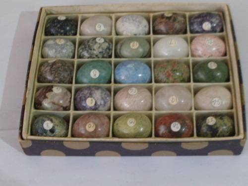 STUNNING BOXED GEMSTONE MINI EGGS NO 1 TO NO 25 COMPLETE